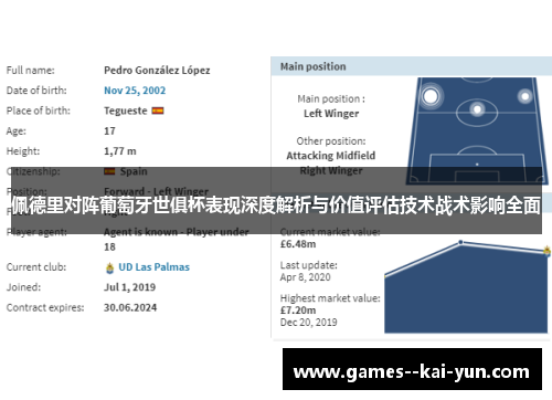 佩德里对阵葡萄牙世俱杯表现深度解析与价值评估技术战术影响全面 佩德里对阵葡萄牙世俱杯表现深度解析与价值评估技术战术影响全面