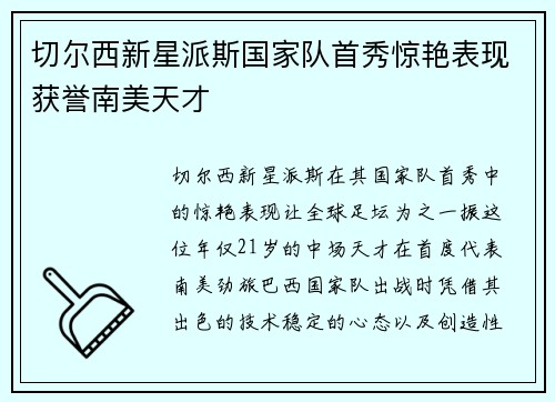 切尔西新星派斯国家队首秀惊艳表现获誉南美天才